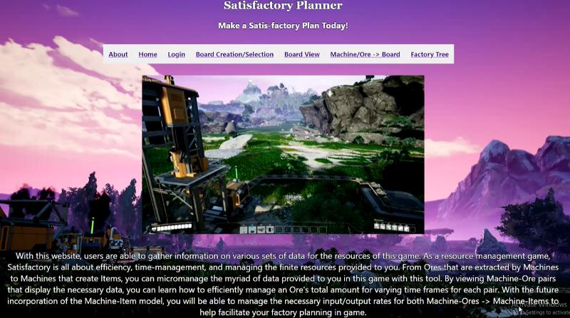 Satisfactory Planner